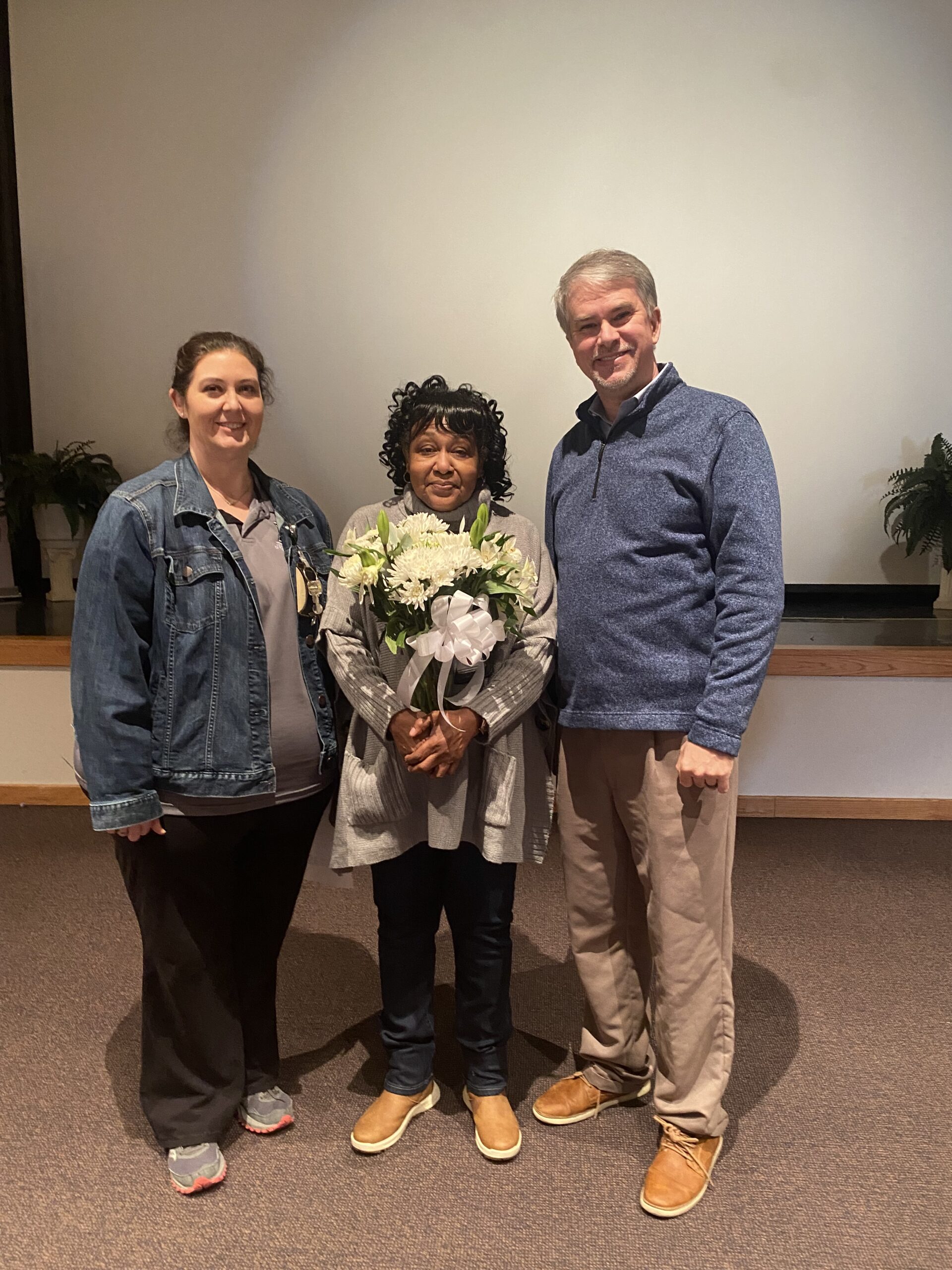 Teacher of the Year and Superintendent (2024);<br />
From left to right: Tara Brister (MSD Principal), Betty Williams (MSD Media Specialist/ Librarian), Jeremy Stinson (MSDB Superintendent)